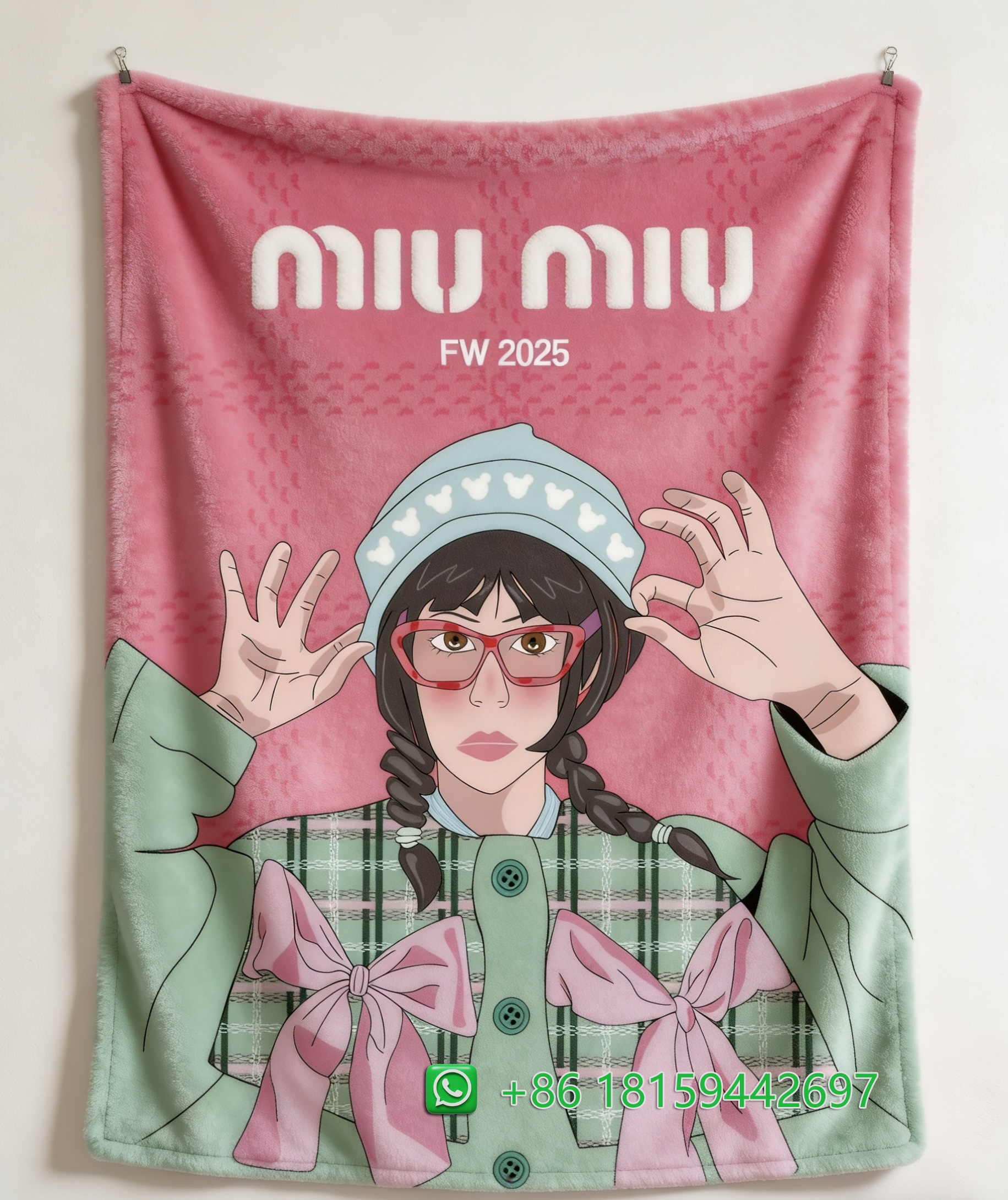 Miumiu Throw Blankets